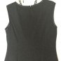 Cache Day Dress Lined Stretch Sz 12 Dark Gray pLeather Trim Jersey Knit