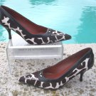 Donald Pliner Couture Leather Giraffe Hair Calf Pump Shoe New Sz 5.5 $350 NIB