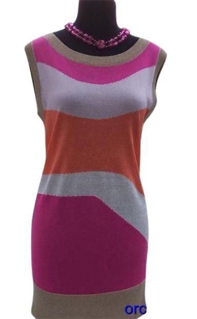 Cache Metallic Knit Wave Design Tunic Top New Size XS/S/M Stretch Dress NWT $98