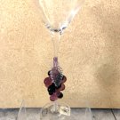 NEW Murano Hand Blown Art Glass GRAPES Martini Wine Champagne Goblet NWT