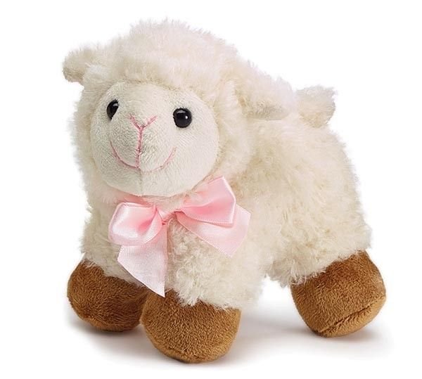 pink lamb stuffed animal