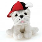 Plush Bulldog with Red and Black Hat