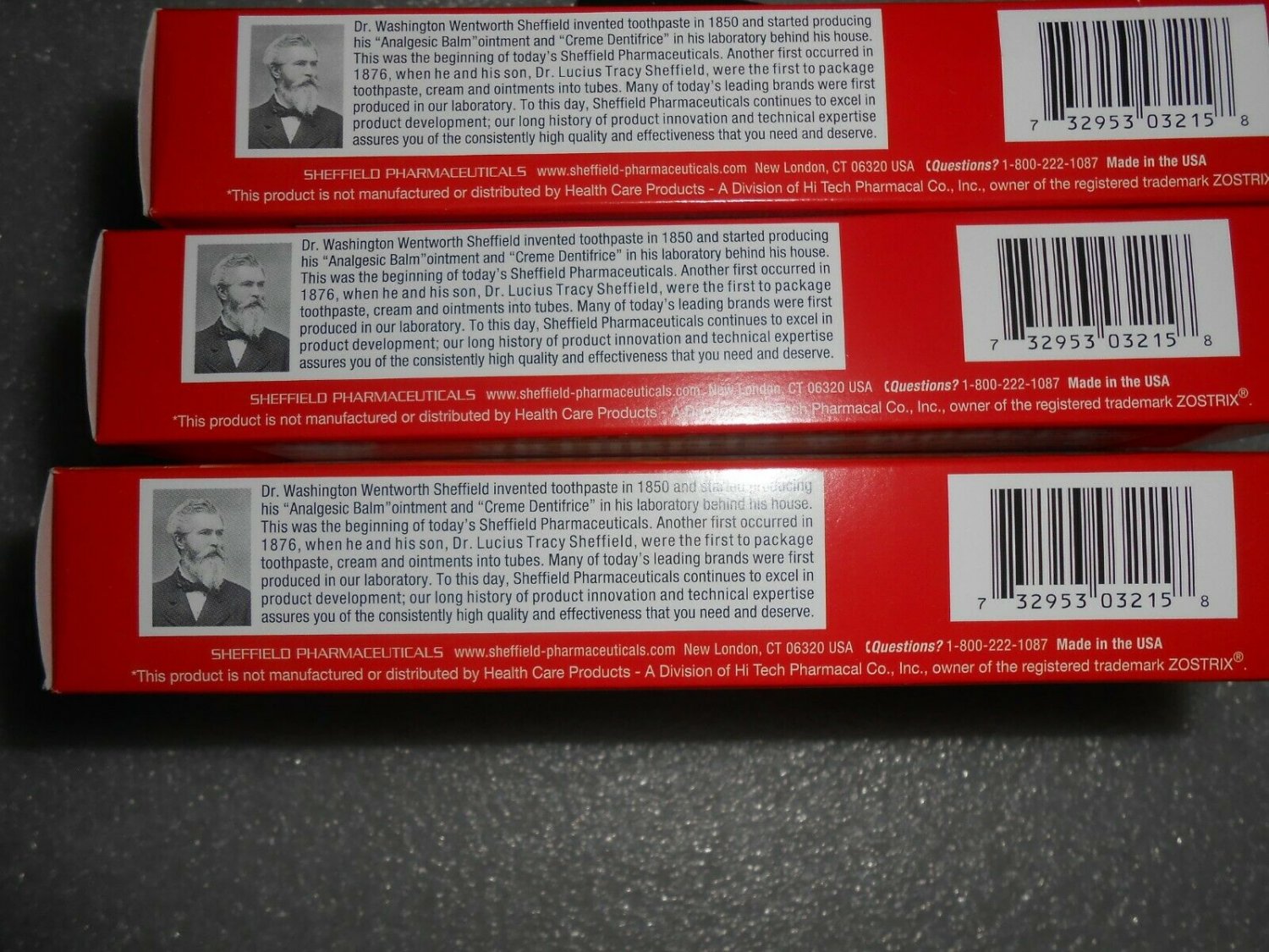 lot of 3 pack Dr. Sheffield's ThermaRub Arthritis & Muscle Pain Relief