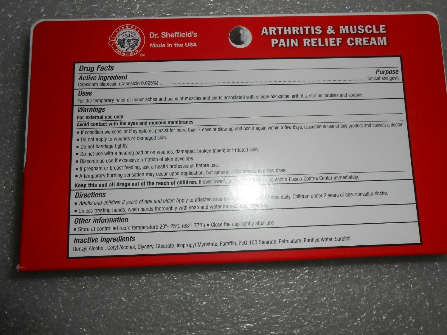 lot of 3 pack Dr. Sheffield's ThermaRub Arthritis & Muscle Pain Relief