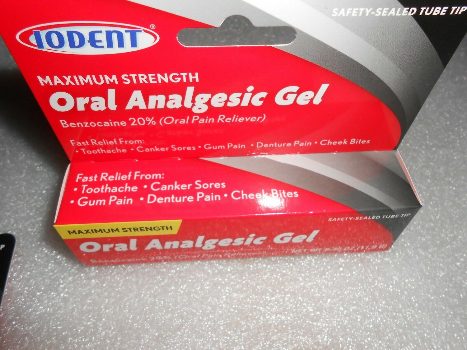 Lot Of 8 Pack Iodent Oral Analgesic Gel Maximum Strength .Toothache ...