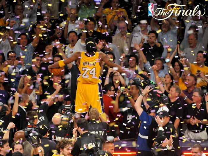 Buy Kobe Bryant with the NBA Championship Trophy after winning Game 4 of  the 2002 NBA Finals Photo Print by The Poster Corp on Dot & Bo