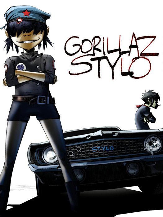 Группа gorillaz альбомы. Noodle Gorillaz Постер. Gorillaz обложки альбомов. Гориллаз Стайло. Gorillaz плакат.
