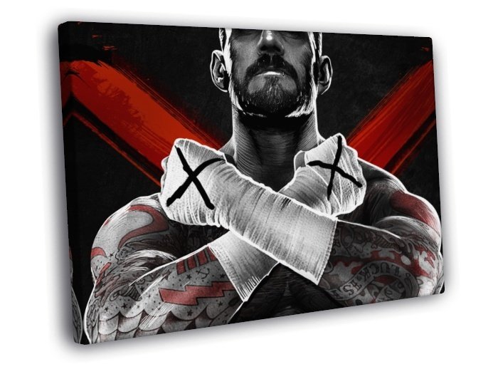 CM Punk Painting Art Phil Brooks WWE Wrestling 50x40 Framed Canvas Print