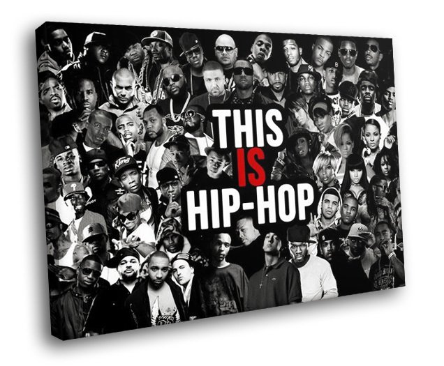 Hip Hop Culture Singers Rappers Stars 50x40 Framed Canvas Art Print