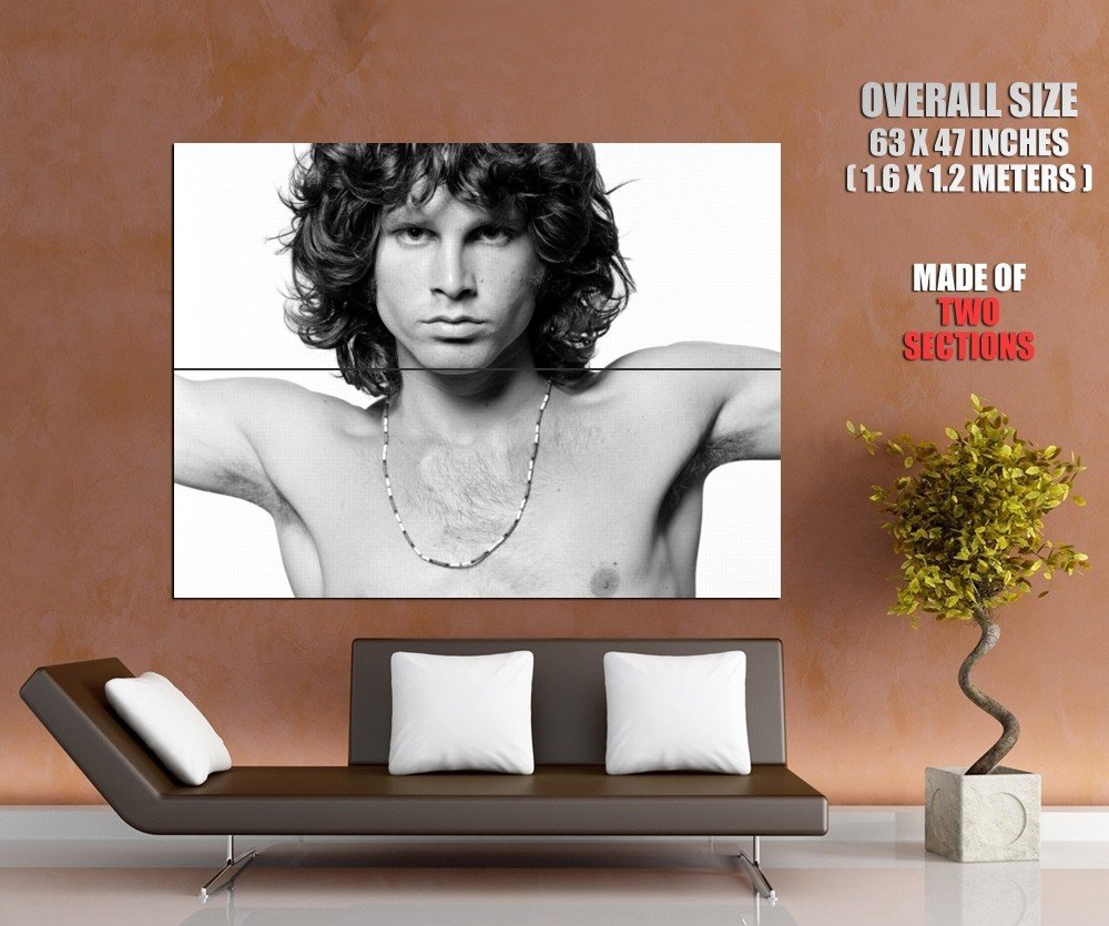 The Doors Awesome BW Shirtless Jim Morrison Rock Band GIANT Huge Print ...