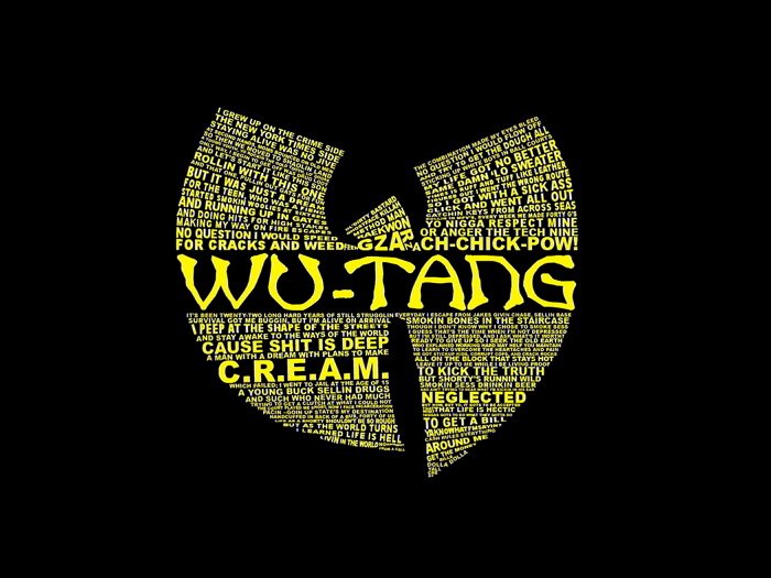 Wu Tang Clan Logo Text Lyrics Hip Hop Music Rap 16x12 Print POSTER