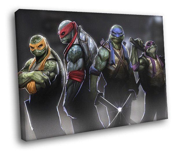 Teenage Mutant Ninja Turtles Tmnt Dark Angry Art 30x20 Framed Canvas Print