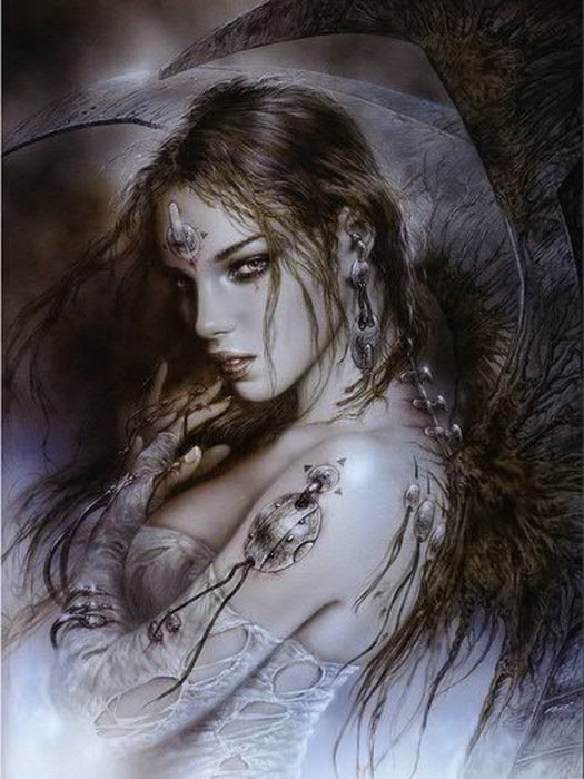 Wallpaper girl, the city, art, ninja, Luis Royo, Orc images for desktop,  section фантастика - download