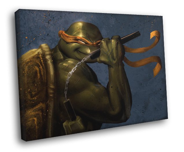 Michelangelo Angry Teenage Mutant Ninja Turtles 50x40 Framed Canvas Print