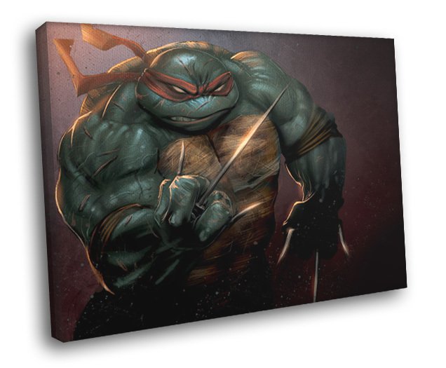 Raphael Angry Teenage Mutant Ninja Turtles Art 50x40 Framed Canvas Print