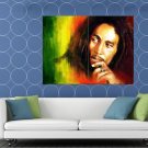 Bob Marley Reggae Jamaica Rastafari Portrait Painting HUGE 48x36 Print POSTER