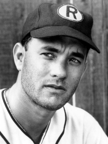 Tom Hanks Bw Portrait Baseball Cap Young Handsome Rare