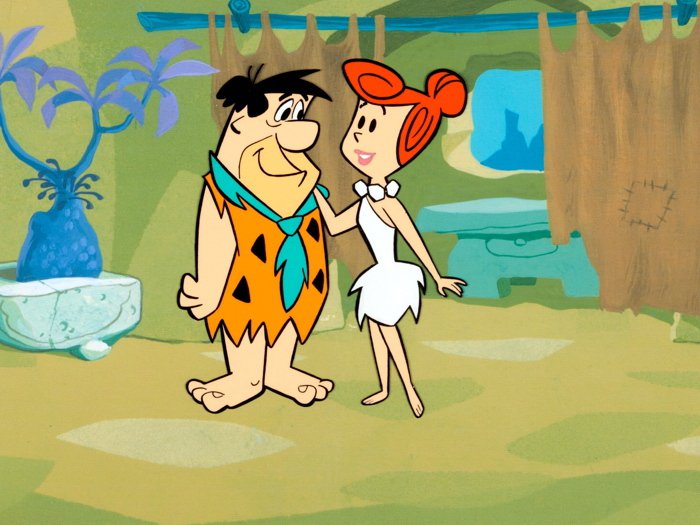 The Flintstones Fred Wilma Cool Cartoon Art 32x24 Wall Print POSTER