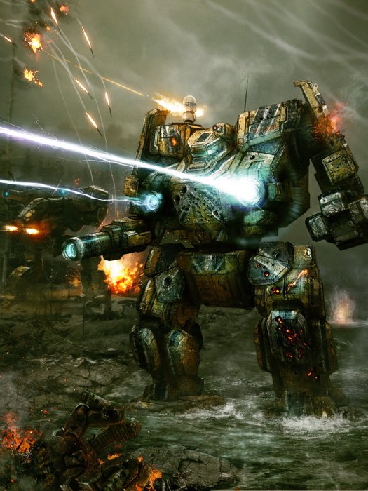 AWS MechWarrior Online PPC MWO Mech Game Art 32x24 Print Poster