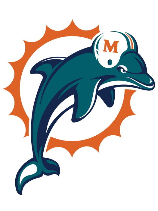 Miami Dolphins Football Logo Hockey Sport Art 24x18 Print Poster