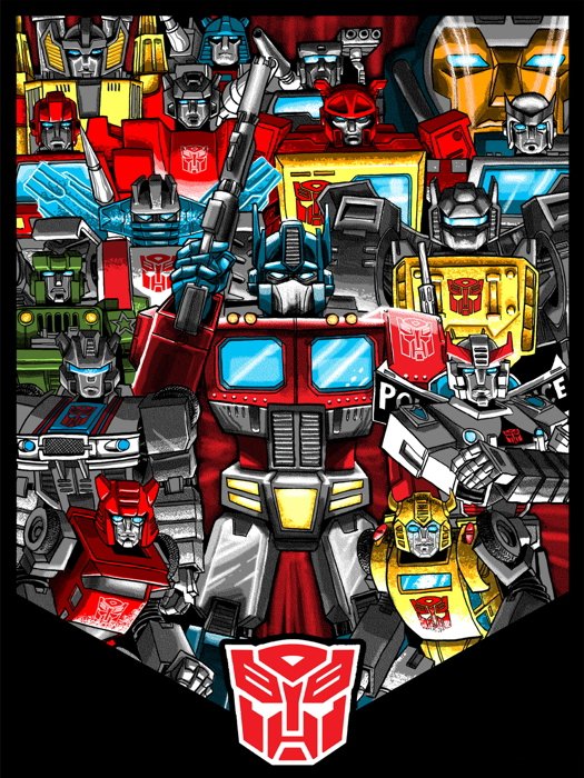 Transformers Generation 1 Autobots Classic Art 24x18 Print Poster