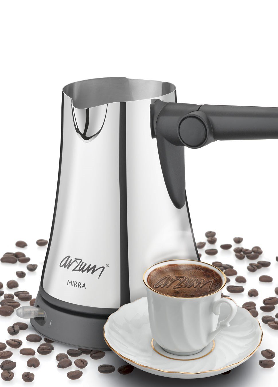 Arzum AR343 Mirra Greek Turkish Coffee Maker Machine Electric Briki Steel Gray Arzum AR343 Mirra Greek Turkish Coffee Maker Machine Electric Briki Steel Gray