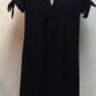 Solid Black Spense Dress Sz 8 Regular Short Sleeve Bows