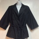 Lane Bryant 70% Silk Solid Black Dressy Jacket SZ 20 NWOT