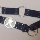 Playboy Belt Black Sparkles Metal Playboy Symbols 43"