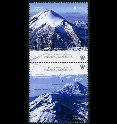 Preservation Glaciers & Polar Regions, Mexico, new issue set of 2 stamps, mnh