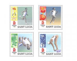 St. Lucia Olympics new issue Beijing 2008 set of 4, MNH