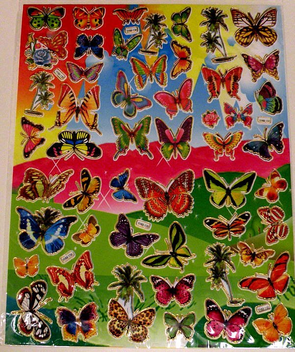 Stickers, 30 sheets 7 in. x 10 in. sheet, all different