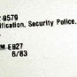 USAF Security Police Senior Qualification Badge, mint