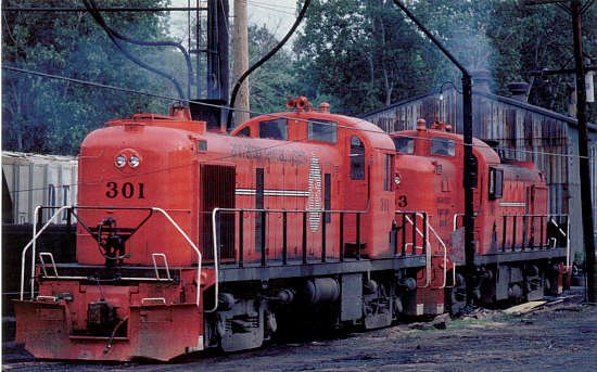 Michigan Interstate ALCO RS2 Switchers Postcard railroad train