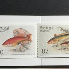 Fish MNH Strip of 4 Stamps in Booklet 1985 Madeira Portugal #136a