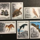 Wildlife Fox Snake Birds Dolphin Tortoise 6 MNH Stamps 1996 Romania #4121-6