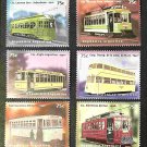 Trams Trolleys Streetcars MNH Set of 6 Stamps 1997 Argentina #1966a-f