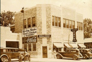 Coca-Cola postcard Holliday Cafe