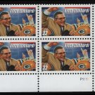Vince Lombardi Packers Coach 1997 USA #3147 Plate Block LR