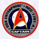 Star Trek Captain's Decal 3-1/2 inch diameter