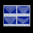 Lacemaking Se-tenant Block of  Stamps 1987 USA #2351-4