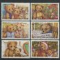 Teddy Bears mnh set of 6 stamps Abkhazia Republic
