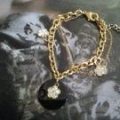 Black Floral Swarovski Bracelet