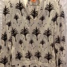 Tory Burch sz4 White Cotton Tunic with Brown Leafs Embroidery Bergdorf Goodman
