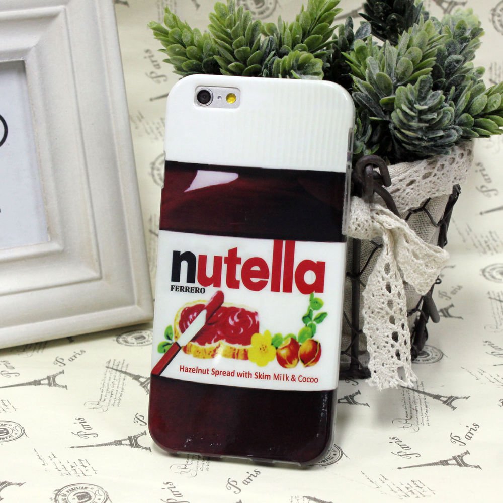 New Nutella Bottle Painting White Hard Back Case Protection Cover for iPhone 6