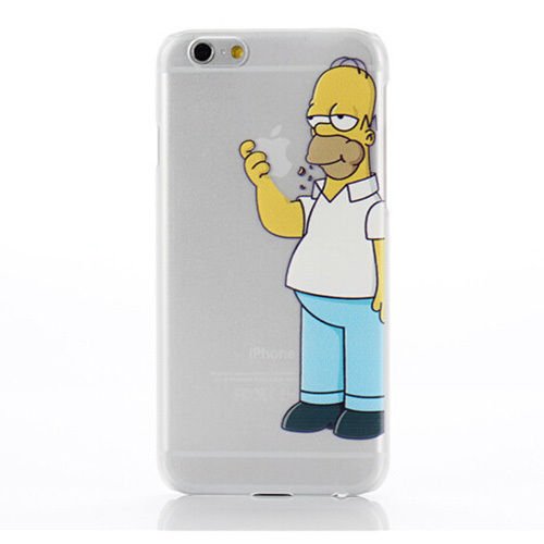 Pictoral White Transparent Thin Creative for Apple iPhone 6 + Plus Fitted Case