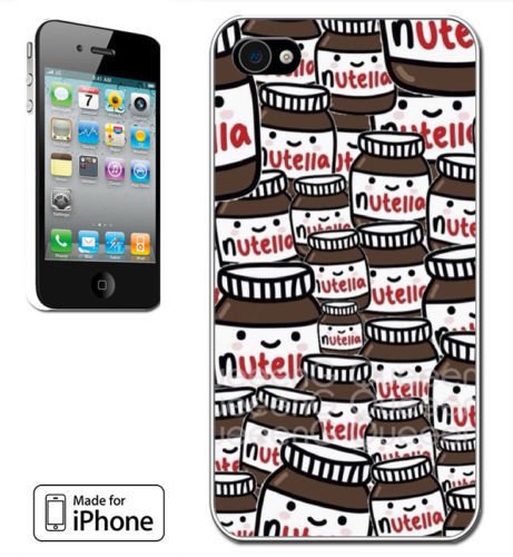 Nutella Background White Hard Back Case Protection Cover for iPhone 4/4S
