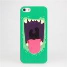 Hairy Big Green Mouth with Teeth Case for Apple iPhone 4 4S 5 5S 6 6 Plus