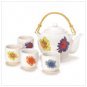 Teapot And Set Of 4 Tea Cups  41221