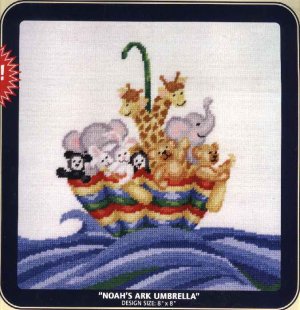 dmc needlepoint canvas pattern quot noah s ark umbrella quot pearl dmc pearl cotton 8 color chart